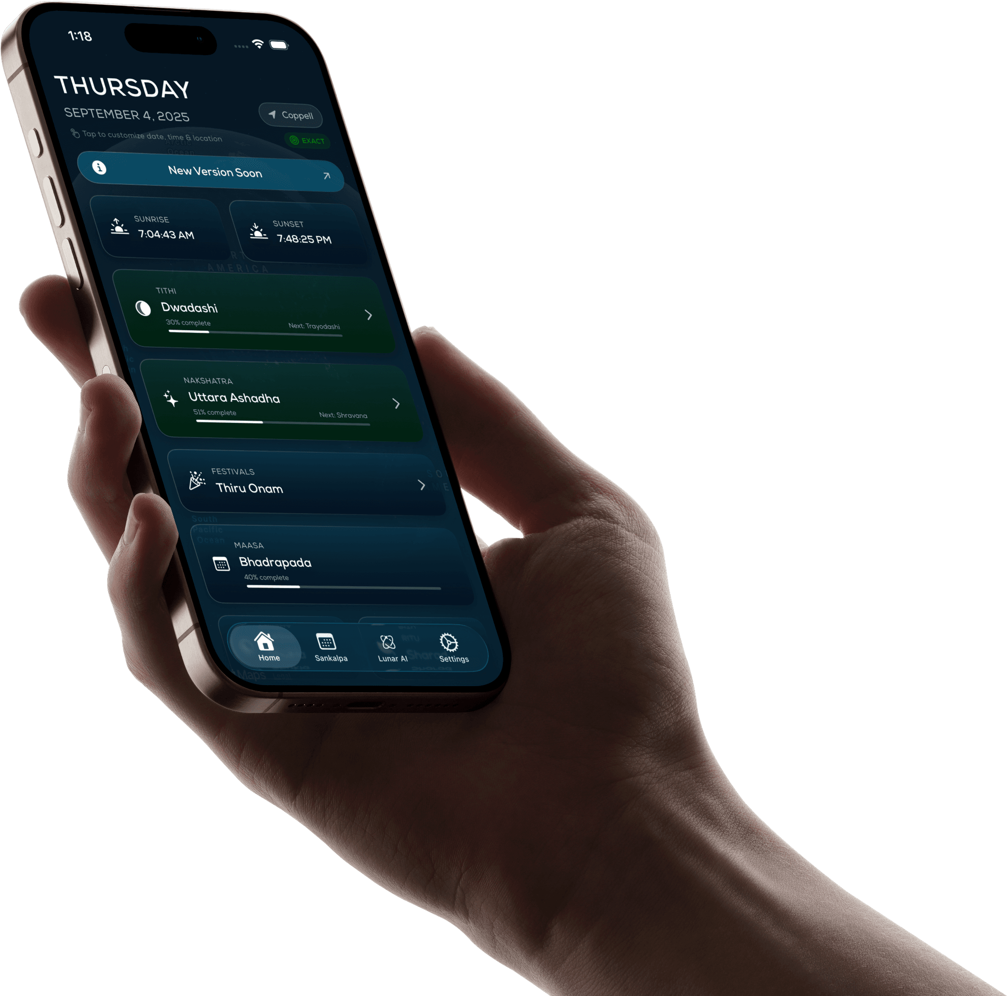 MyPanchang App on iPhone 15 Pro